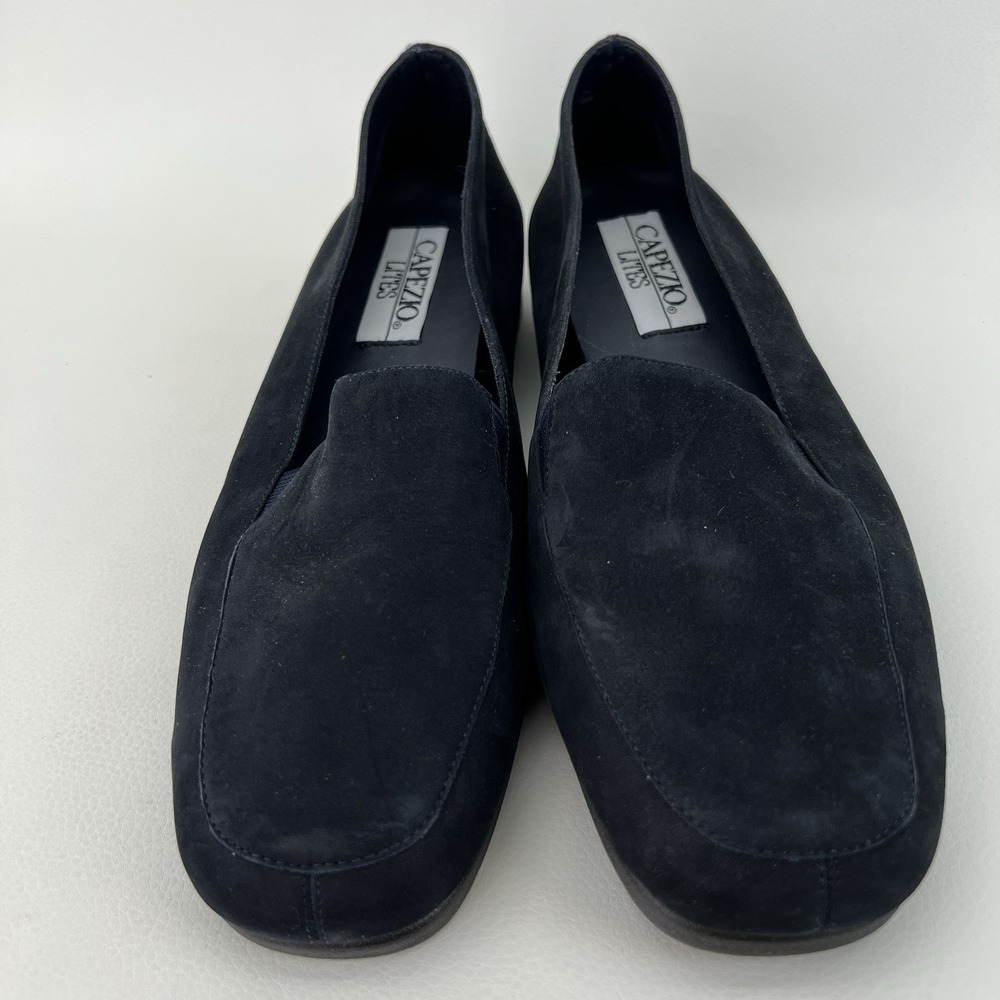 Capezio Lites Womans Black Suede Flats Slip-On Loafers Leather Shoes Size 10M - Picture 4 of 8